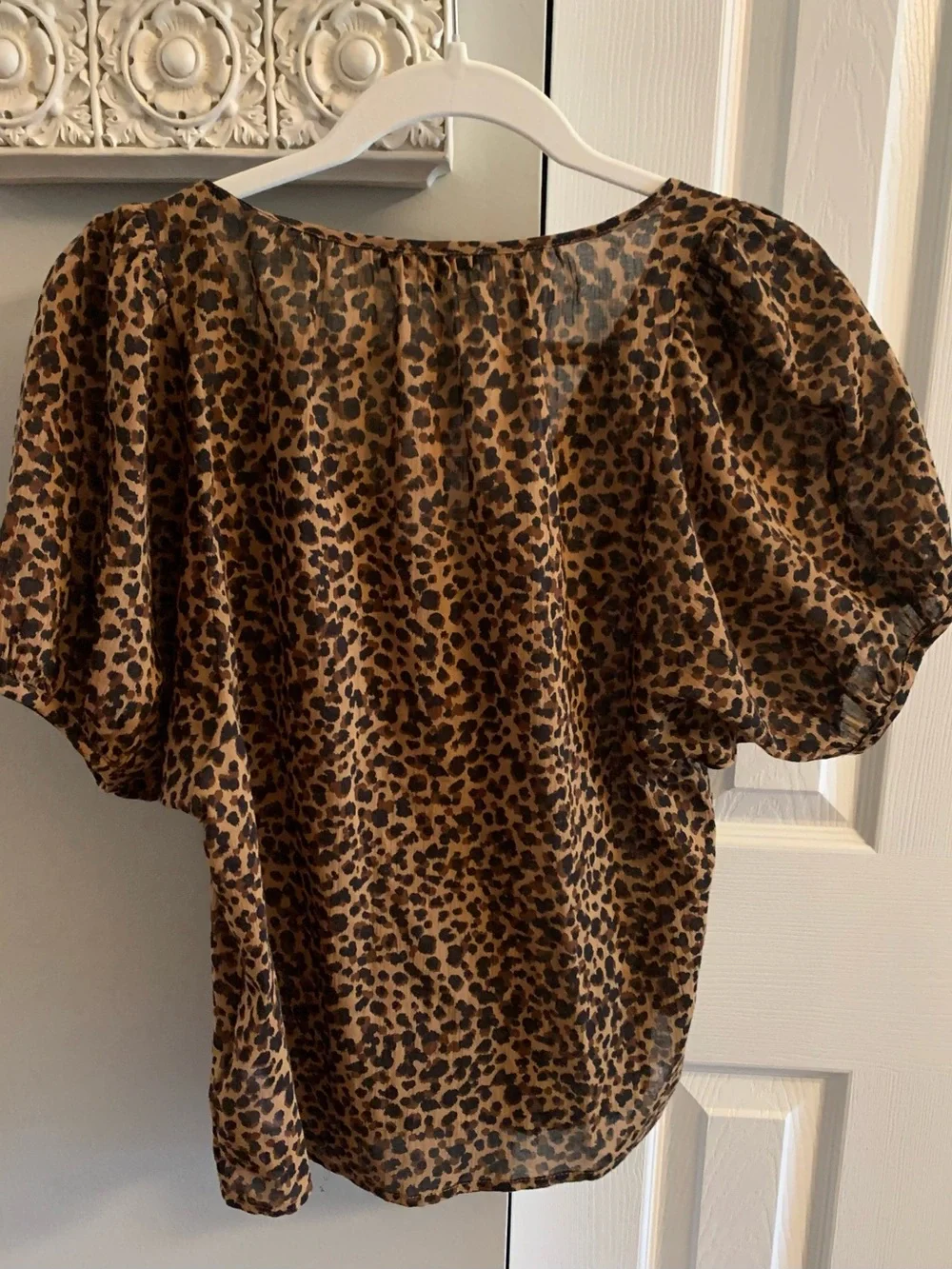Madewell Brown Leopard-Print Button Down Blouse NWT - M